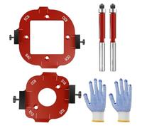 Modèles de fraisage de rayon d'angle, 2 paquets de gabarits de fraisage à rayons d'angle, kit de guidage de fraisage en métallique pour la découpe d'arc et le travail du bois avec fixation de