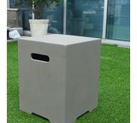 MODENO Couverture pour bouteille de gaz de 5 kg, aspect béton, clair, env. 40x40x51cm