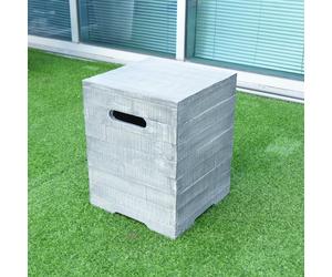 MODENO Couverture pour bouteille de gaz de 5 kg, aspect bois, env. 40x40x51cm