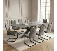 Modern Exble Ensemble de 4 chaises en velours 160 x 200 cm en bois recy ontemporain pour salle à manger et cuisine