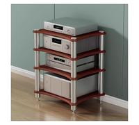 Modern Media Étagère stéréo à 4 niveaux pour petits espaces Idéal pour cuisine, salon et chambre à coucher