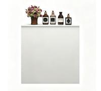 Modern Meuble Cache Radiateur avec Rangement Blanc Deux Styles | Armoire D'appoint Moderne pour La Maison et Le Bureau, Cachent Les Tuyaux Encombrés(Three-sided version,50x60x15)