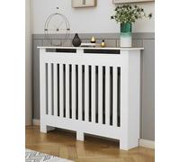 Modern Radiator Cover White Wall-Mountable 39.4" Vented Cabinet Shelf