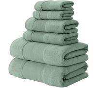 Modern Threads Air Cloud Lot de 6 Serviettes 100% Coton zéro Torsion - Serviettes de Bain, essuie-Mains et débarbouillettes - Super absorbantes et à séchage Rapide - 500 g/m² - Douces et pelucheuses,