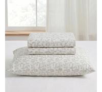 Modern Threads Ensemble de draps 4 pièces en Flanelle 100% Coton - Douce et Durable pour Toutes Les Saisons, pour Grand lit vévien