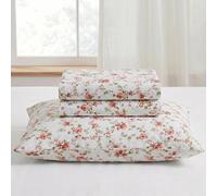 Modern Threads Parure de lit 4 pièces en Flanelle 100% Coton - Douce et Durable pour Toutes Les Saisons, Mariah Queen