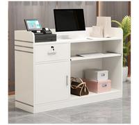 Modern Woo Bureau de réception avec table de caisse enregistreuse Sto pour halls, salons de vente au détail 3,80 x 42 x 92 cm