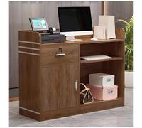 Modern Woo Petit comptoir de réception avec table d'enregistrement Sto Slish pour halls, salons de vente au détail et zones de réception 120 x 42 x 92 cm