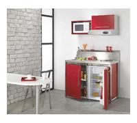 Moderna Kitchenette avec évier - Rouge
