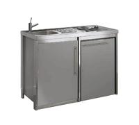 Moderna meuble bas cuisine avec évier - Gris