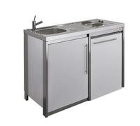 Moderna Meuble bas de cuisine avec évier - Blanc