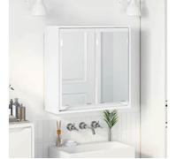 Moderne Armoire Miroir de Salle de bain - Placard de rangement Blanc 60 x 20 x 60 cm@FR(236339）
