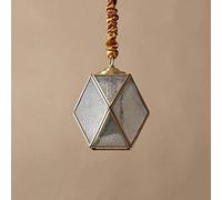 Moderne Art Déco Éclairage 1 Lumière Finition Chrome Abat-Jour en Métal en Cristal Suspendu Plafonnier Luminaire À La Mode Suspension en Verre Luminaires en Laiton Li