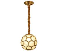 Moderne Art Déco Éclairage 1 Lumière Globe Circulaire Art Déco Plafonnier Couleur Douce Abat-Jour Luminaire en Cuivre Doré pour Chambre, Couloir, Salon Base E26/E27