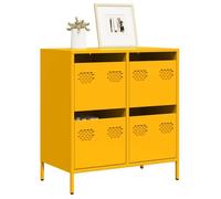 Moderne Buffet bahut pratique - jaune moutarde 68x39x73 5 cm acier laminé à froid - Commode salon @FR""4738""