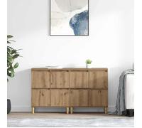 Moderne Buffets 2 pcs,Buffet bahut - Commode/Buffet salon contemporain - Chêne artisanal 60 x 35 x 70 cm Bois