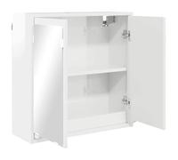 Moderne Cabinet Miroir de Salle de bain, SOLOMOON Meuble de bain, Blanc brillant 60x20x60 cm MM1641