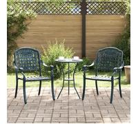 Moderne Chaises de jardin Fauteuil/Siège d'Extérieur, 2 pcs en aluminium coulé vert @FR(467206)