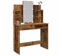 Moderne Coiffeuse avec lumières LED - VIDAXL - vieux bois 96x40x142 cm 868589