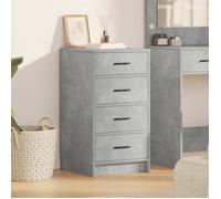 Moderne Commode Armoire de chambre - Buffet Gris B Buffet avec tiroir Gris béton 40x41x75 cm - bois d'ingénierie 15448