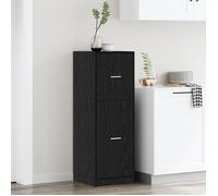 Moderne Commode Armoire de rangement - Cabinet de pharmacien Chêne noir 40x41x118 cm Bois reconstitué @FR(222368)