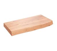 Moderne Comptoir de salle de bain marron 60x30x(2-6) cm bois traité, Plans de travail @EU42157