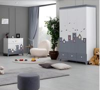 Moderne Ensemble de chambre d'enfant Lit d'enfant Armoire Commode Chambre à coucher Nouveau