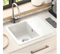 Moderne Évier 80% Quartz et 20% Résine - 560x460 mm - Blanc - Évier @FR""8184""