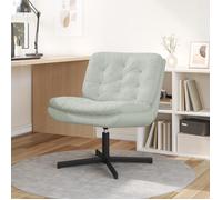 Moderne Fauteuil relaxant - Fauteuil individuel relax pivotant Gris clair 63 x 75 x 76 cm Velours@FR(2815378)