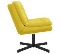 Moderne Fauteuil relaxant - Fauteuil TV - 1 place - velours - jaune - pivotante à 360° - 63x75x76 cm clz45n751