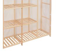 Moderne Garde-robe BURKE, Armoire de chambre, avec rangement, Blanc 173x40x170 cm, Tissu AA1875