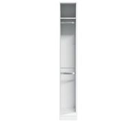 Moderne Garde-robe BURKE, Armoire de chambre, avec rangement, Blanc 30x50x200 cm, Bois d'ingénierie AA1986