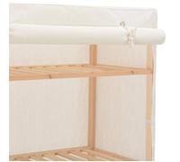Moderne Garde-robe BURKE, Armoire de chambre, avec rangement, Blanc 79x40x170 cm, Tissu AA1870