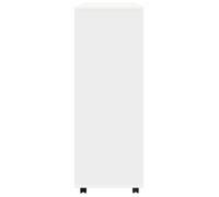 Moderne Garde-robe BURKE, Armoire de chambre, avec rangement, Blanc 80x40x110 cm, Bois d’ingénierie AA2118