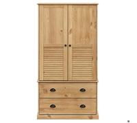 Moderne Garde-robe BURKE, Armoire de chambre, avec rangement, VIGO 90x55x170 cm, bois massif de pin AA2051