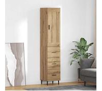Moderne Haut Armoire - Commode/Buffet Haut contemporain - avec tiroir Chêne artisanal 34,5 x 34 x 180 cm@FR(998263）