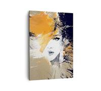 Moderne Impression sur Toile abstraction femme Image Tableau Decoration Murale 50x70cm Deco Cadre Salon Chambre Cuisine Vertical Petit Tableaux Decoratifs Muraux Art Wall Decor Design PA50x70-3656