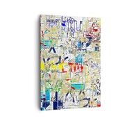 Moderne Impression sur Toile Rue graffiti mur murale Image Tableau Decoration Murale 50x70cm Deco Cadre Salon Chambre Cuisine Vertical Petit Tableaux Decoratifs Muraux Art Wall Decor PA50x70-2907