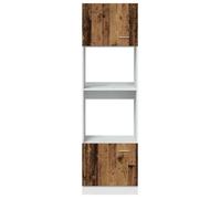Moderne Meuble à micro-ondes ""Lyon"", SWEETY Armoire base de cuisine, Bois ancien 60x57x207 cm bois d'ingénierie, BB1364
