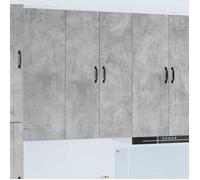 Moderne Meuble mural de cuisine - Meuble haut/Armoire suspendue avec porte Gris béton 30 x 31 x 100 cm@FR(475306）