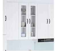 Moderne Meuble mural de cuisine - Meuble haut/Armoire suspendue Blanc brillant 60 x 31 x 100 cm@FR(611561）