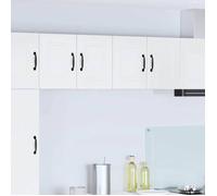 Moderne Meuble mural de cuisine - Meuble haut/Armoire suspendue Blanc brillant 60 x 31 x 40 cm@FR(392587）