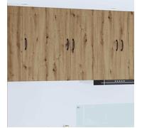 Moderne Meuble mural de cuisine - Meuble haut/Armoire suspendue Chêne artisanal 60 x 31 x 80 cm@FR(182409）