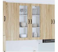 Moderne Meuble mural de cuisine - Meuble haut/Armoire suspendue Chêne Sonoma 80 x 31 x 100 cm@FR(988197）