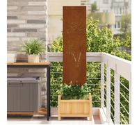 Moderne Panneau - Jardinière paravent extérieur décoratif de jardin Rouillé 32 x 140 cm@FR(1374238)