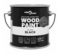 Moderne Peinture pour bois Noir 2,5 L Impression murale, Consommables de peinture @EU42829