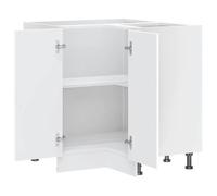 Moderne Placard d'angle de cuisine Lucca, SWEETY Meuble bas de cuisine, blanc bois d'ingénierie, 75.5x75.5x81.5 cm BB962