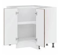 Moderne Placard d'angle de cuisine Porto, SWEETY Meuble bas de cuisine, chêne fumé bois d'ingénierie, 75.5x75.5x81.5 cm BB1090