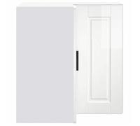 Moderne Placard d'angle mural cuisine Porto, SWEETY Meuble bas de cuisine, blanc brillant 57x57x60 cm BB1105