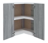 Moderne Placard d'angle suspendue ""Lyon"", SWEETY Armoire base de cuisine, Gris Sonoma 57x57x60 cm bois d'ingénierie, BB1286